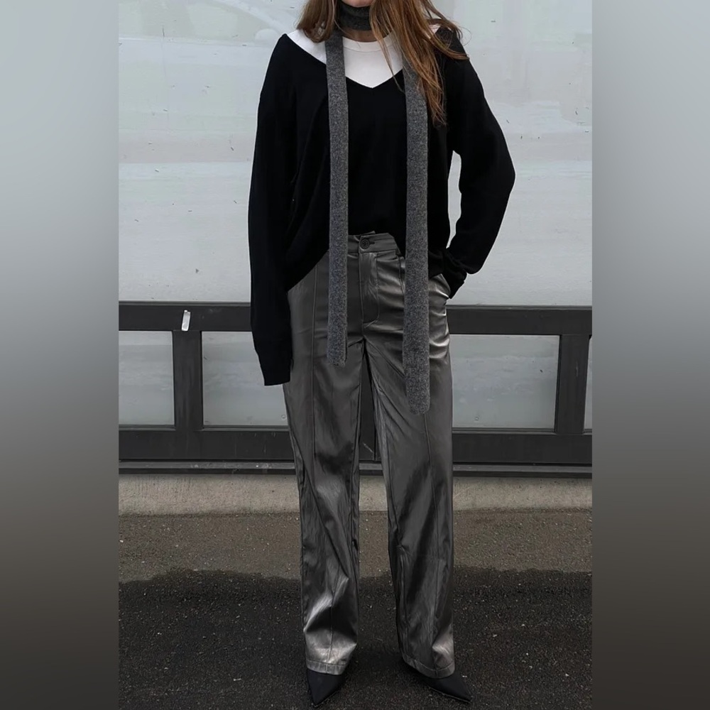 Nakd Metallic / platinum trouser pants